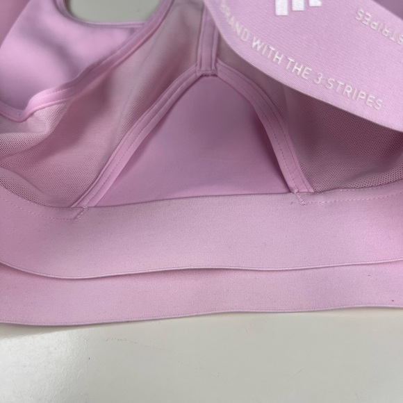 Adidas Power React Training Medium Support Sports Bra Beautiful Pastel Pink - Picture 6 of 6